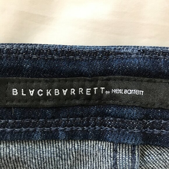 Black Barrett Neil Barrett Super Skinny Fit Jeans Men 31x29 Blue Mid Rise Preppy - Picture 3 of 12